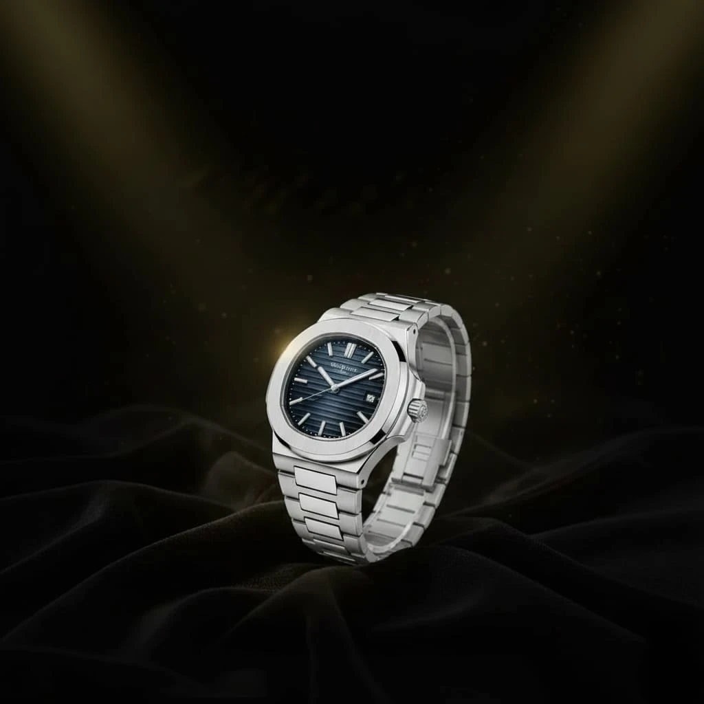 patek philips luxury watch classic blue dial copy